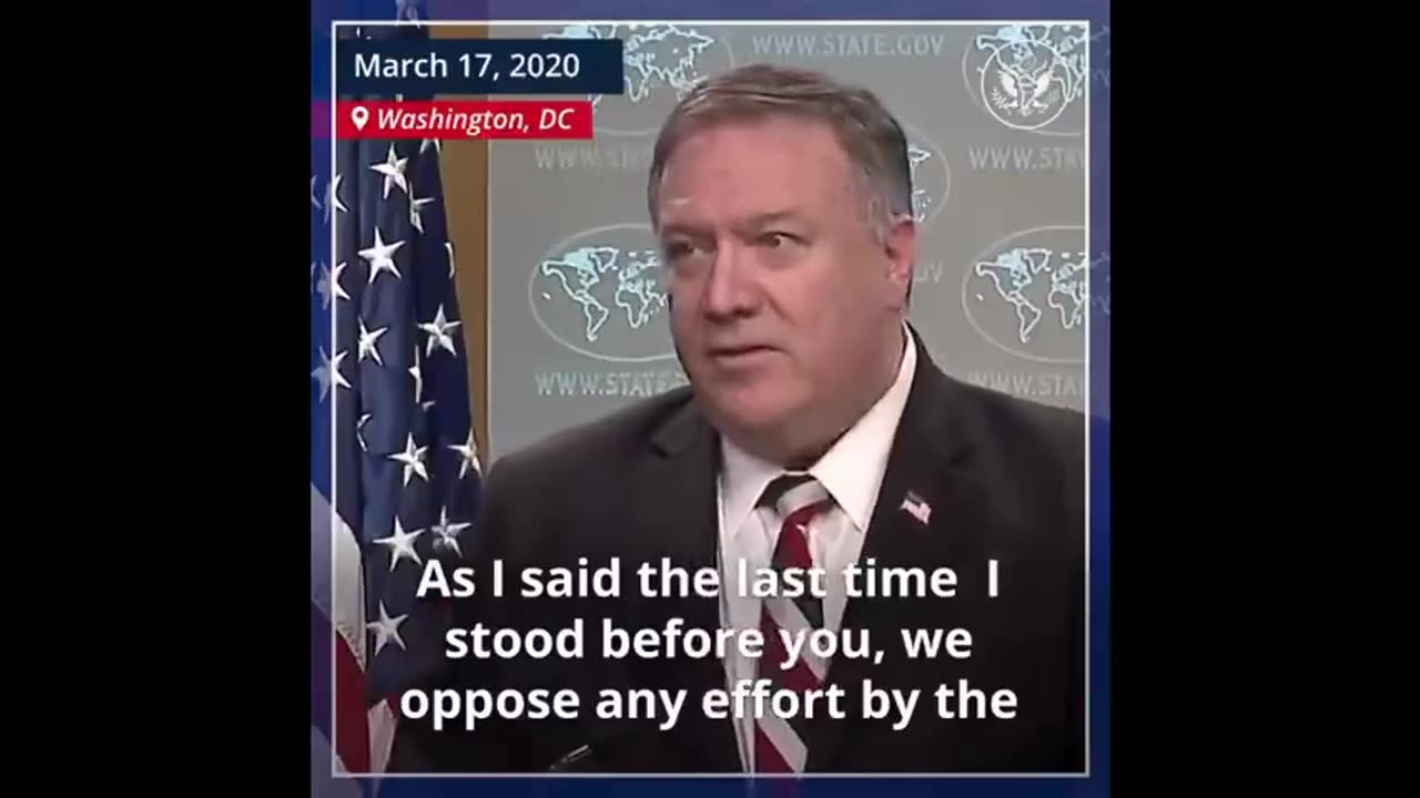 Pompeo; US Will Violate International Law and be Exempt from Prosecution