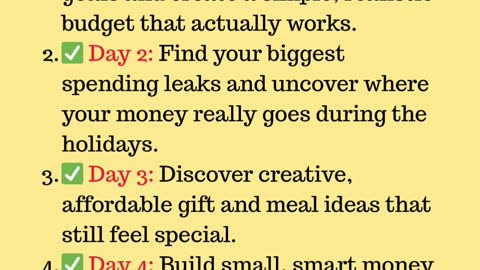 FREE 5 DAY HOLIDAY BUDGET RESET