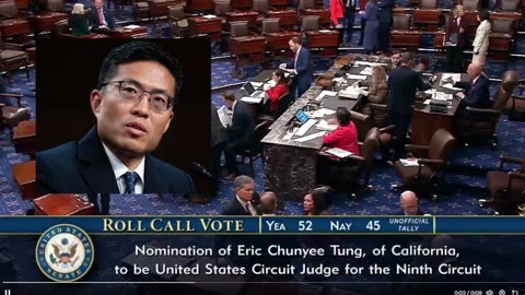 Chiến thắng vang dội khi Thượng viện Hoa Kỳ XÁC NHẬN ứng cử viên tư pháp của Trump là Eric Tung
