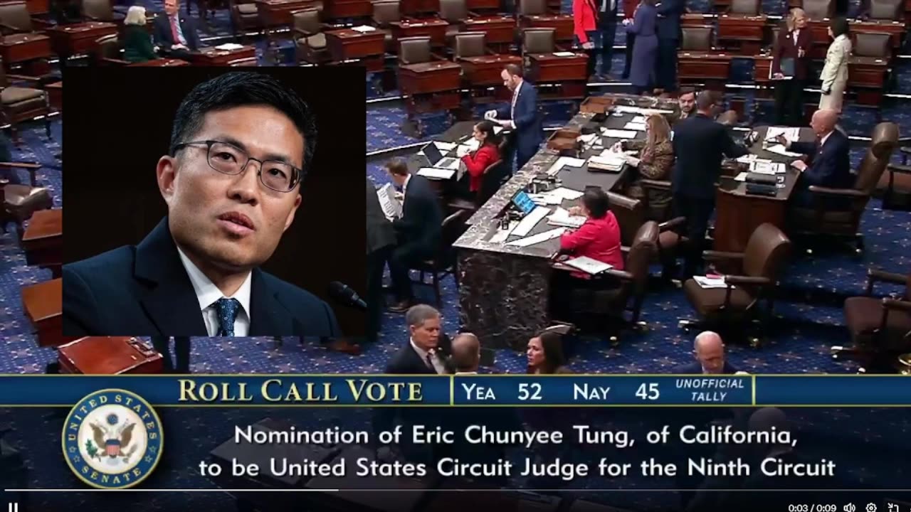 Chiến thắng vang dội khi Thượng viện Hoa Kỳ XÁC NHẬN ứng cử viên tư pháp của Trump là Eric Tung