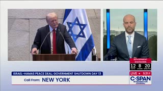 New York Democrat C-SPAN Caller Moved To Tears Over Trump's Peacemaking Between Israel And Hamas