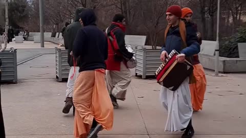 Harinam Sankirtan in Paris, France January 2025