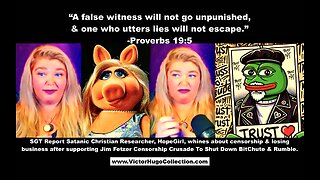 SGT Report Satanic Christian Researcher HopeGirl Whines About Censorship After Supporting Jim Fetzer