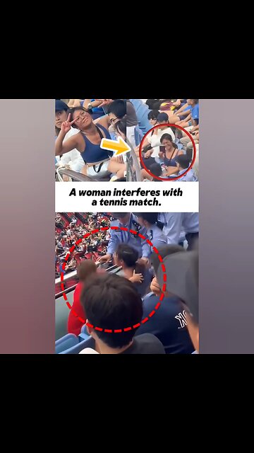 Woman disrupts live tennis match 🎾😳 #BreakingNews #Tennis #Women #japd