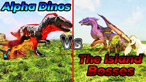 OG Alpha Dinos Vs The Island Bosses | Ark Survival Ascended | Ark Mods | Ark Battles | Gameplay