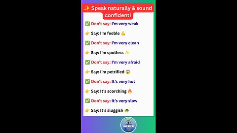 Speak naturally & sound confident in spoken English like a professional #english #spoken #shorts