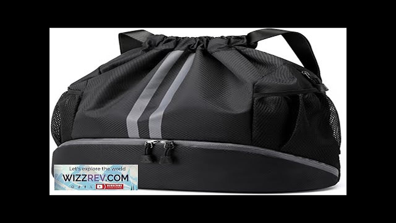 Hoedia Sports Drawstring Backpack String Swim Gym Bag with Shoes Compartment Review