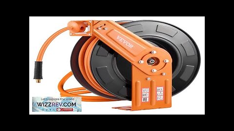 VEVOR Retractable Air Hose Reel 3/8 IN x 100 FT Rubber Air Review