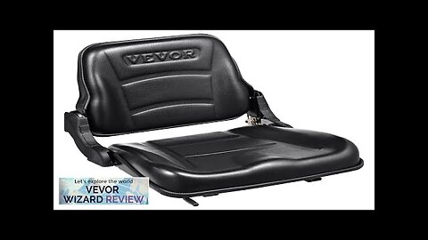 VEVOR Universal Forklift Seat Fold Down Tractor Seat with Adjustable Angle Back Review