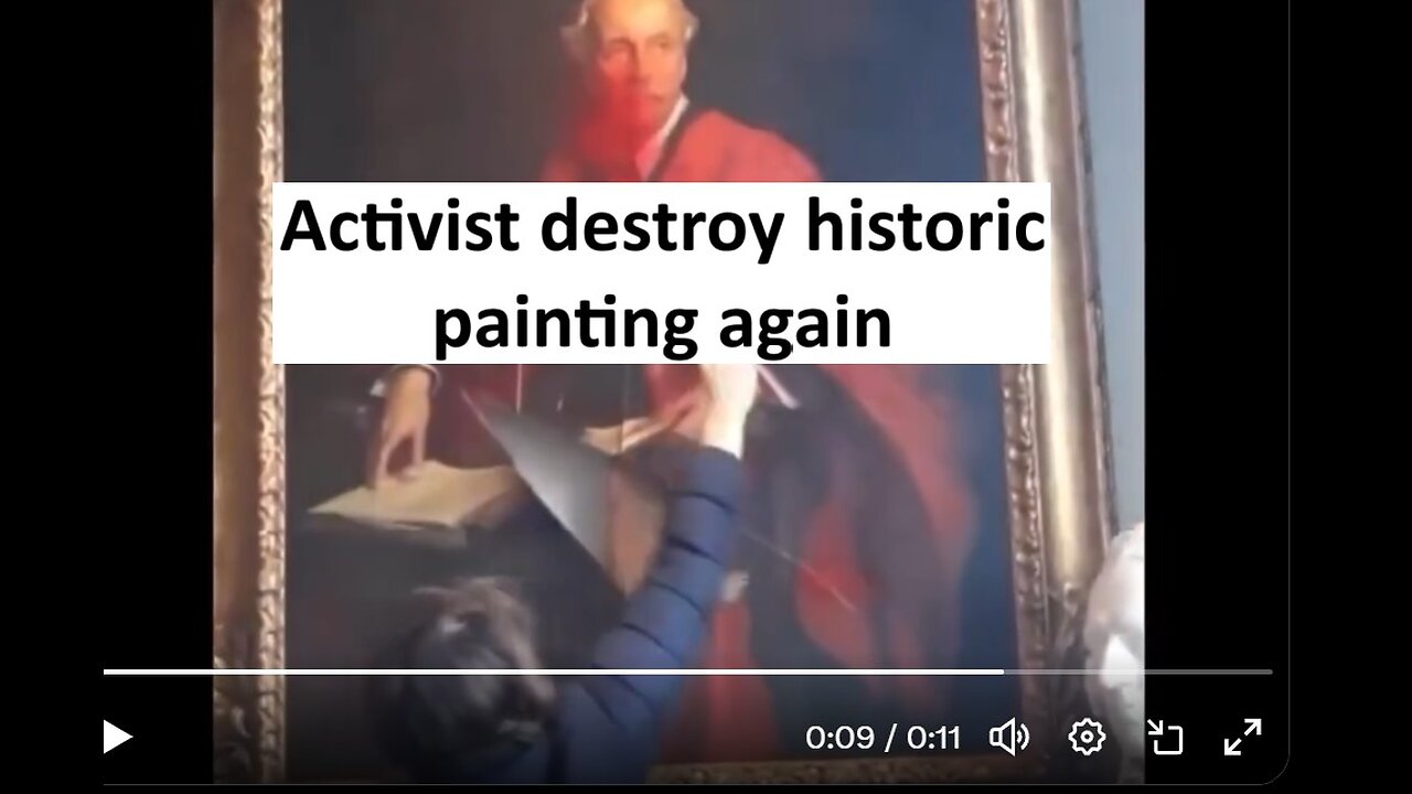 “climate activist” ruin history Lord Balfour painting at Trinity College