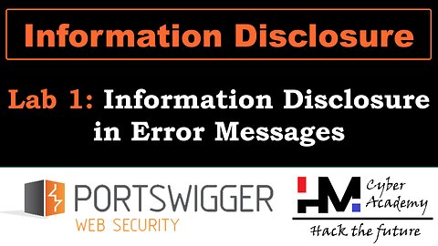 Information Disclosure 1 | Information Disclosure in Error Messages #portswigger #BugBounty