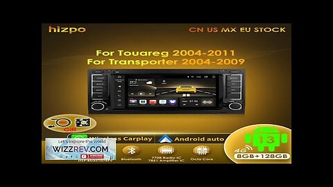 Hizpo 7'' Android Car Radio Multimedia GPS For VW Volkswagen Touareg Transporter Review