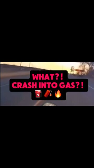 What?! Crash Into Gas?! ⛽️ #crash #gas #station