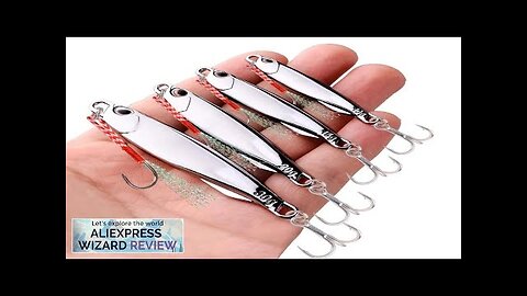 5pcs 10g 15g 20g 25g 30g Plating Silvery Metal Jig Lure Sea Review