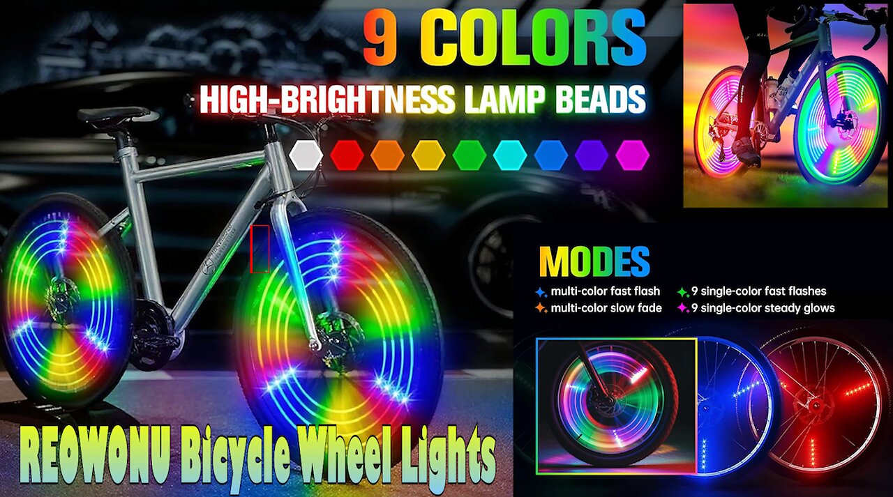 REOWONU Bicycle Wheel Lights,