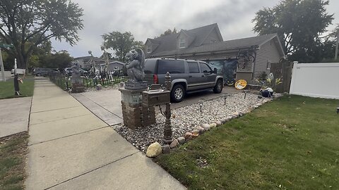 Halloween decorations, Addison, Illinois