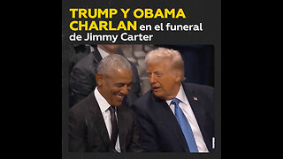 Divertido momento de Trump y Obama durante el funeral de Jimmy Carter