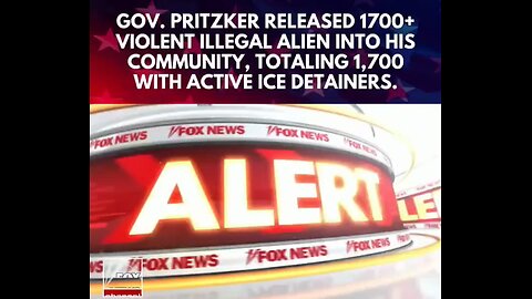 Ilinois Gov. Pritzker released 1,700 criminal illegal aliens back into communities...