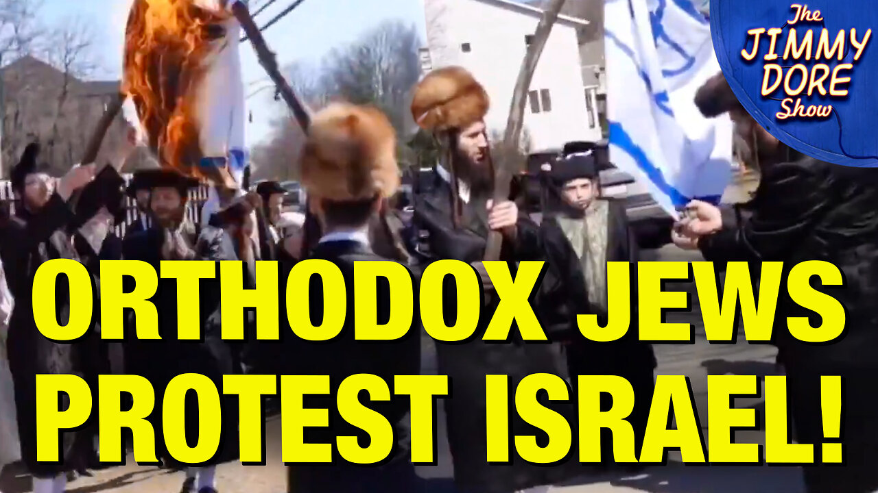 Ultra-Orthodox Jewish Protesters BURN Israeli Flag!