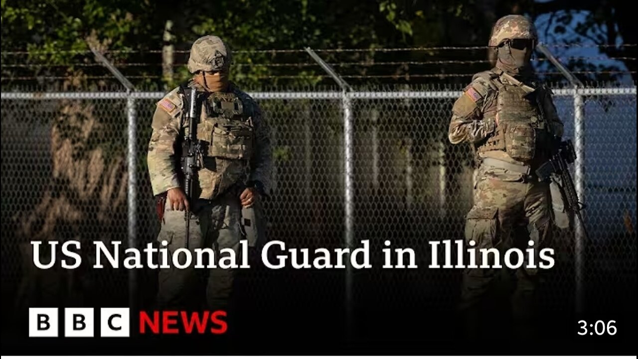 Hundreds of National Guard troops arrive in Illinois, US | BBC News