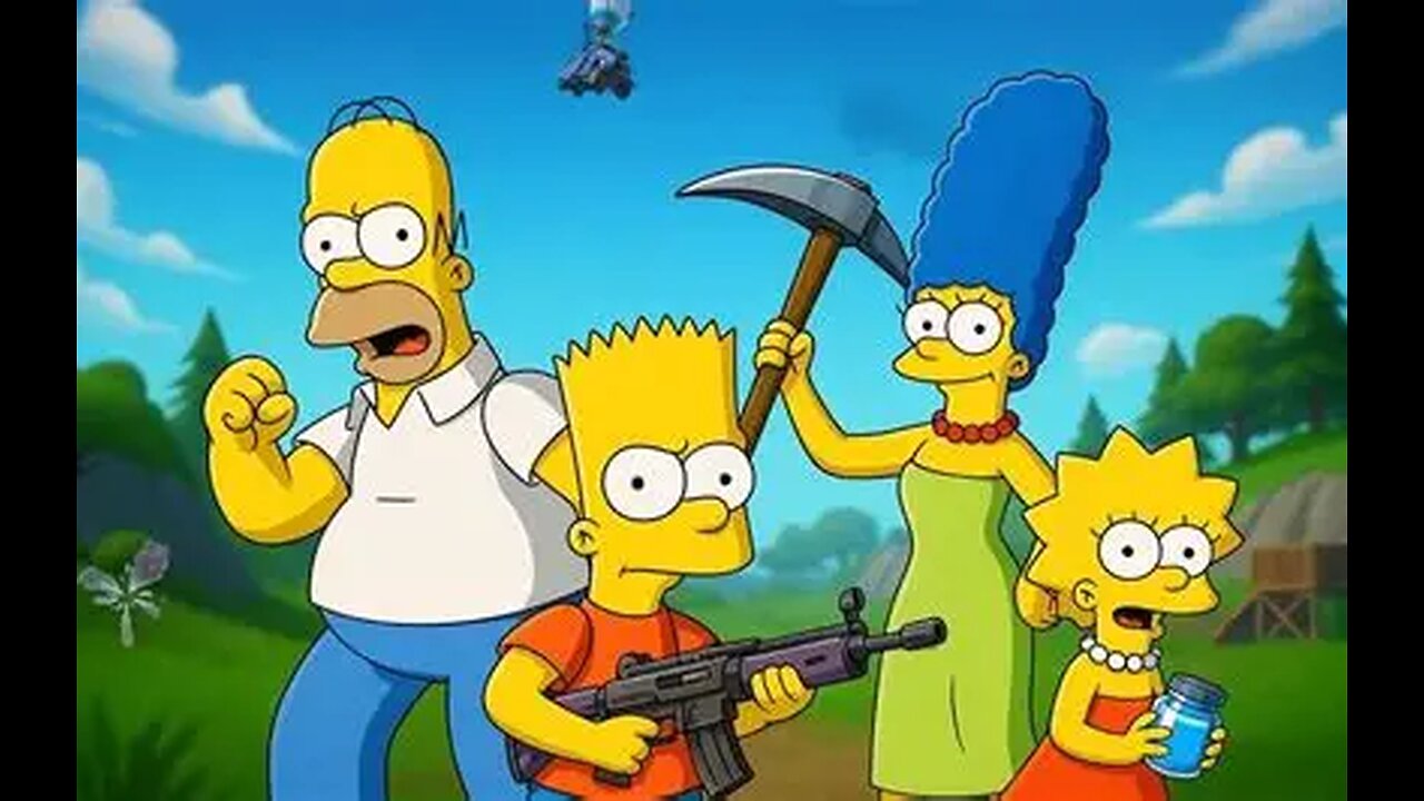 Fortnite Simpson Style!! Donut Storm!! The Ending Is Insane!!!!