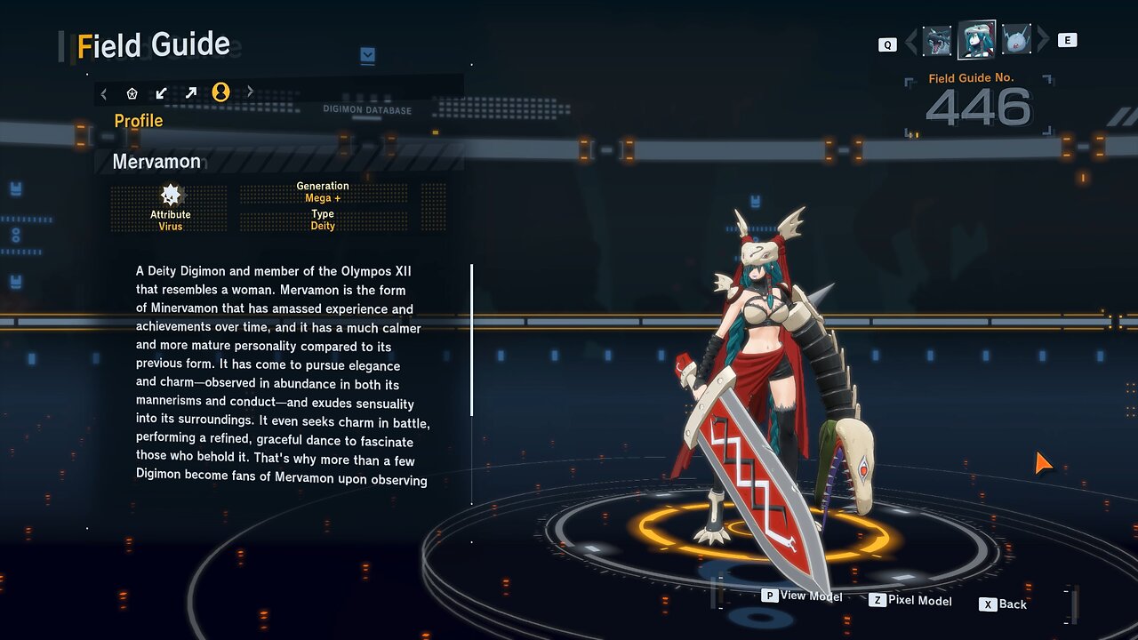 mervamon all digivolution/de-digivolution/profile Digimon Story Time Stranger