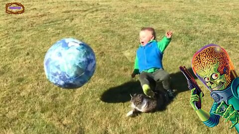 KID TAKES A WORLD TOUR: TRIPS OVER CAT, GETS SMACKED BY PLANET EARTH!