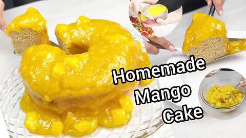 Mango Cake Recipe | Fresh Mango Cake Recipe | How To Make Mango Cake | Delicious Mango Pound Cake