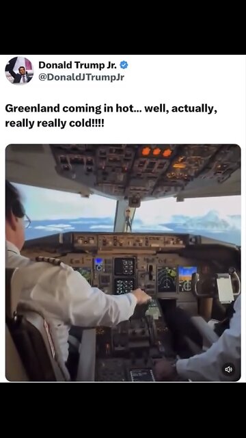 DON TRUMP JR EN ROUTE🇺🇸🪽🛫🏔️ON TRUMP FORCE ONE🛫TO GREENLAND🇬🇱🛬🗻💫