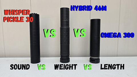 Whisper Pickle 30 vs Omega 300 vs Hybrid 46M | Suppressor Comparison