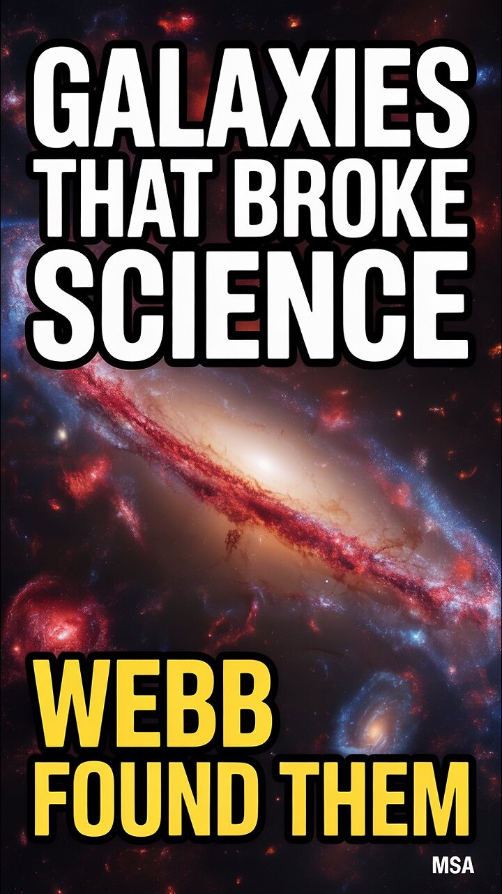 James Webb Telescope Is Breaking Cosmology — Galaxies That Should Not Exist