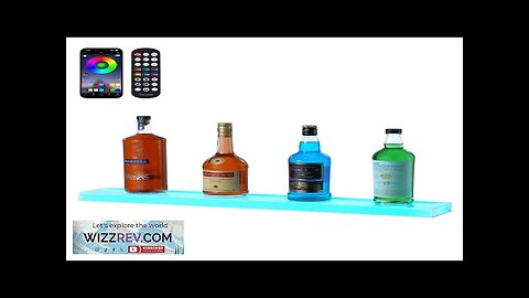 VEVOR Wall Mounted LED Lighted Liquor Bottle Display Home Bar Shelf 30" Review