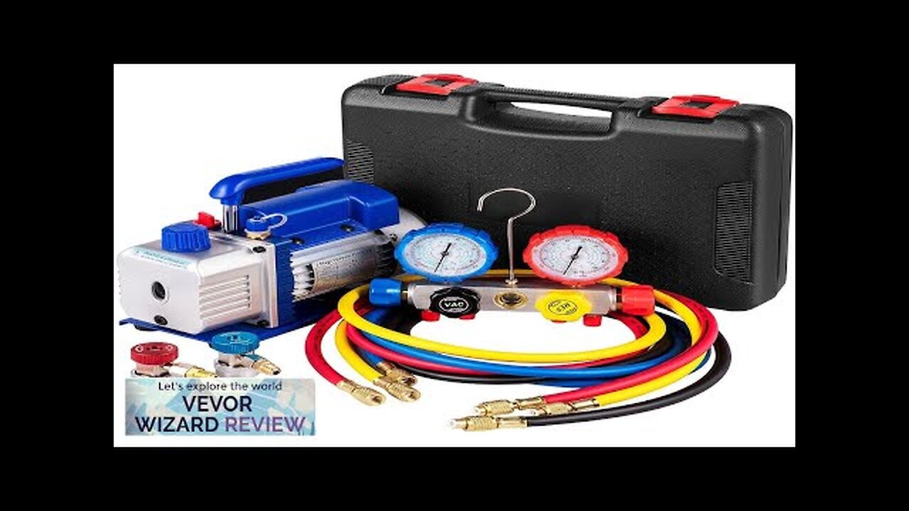 VEVOR Vacuum Pump 4.8CFM 1/3 HP Single Stage HVAC A/C Refrigeration Kit Review