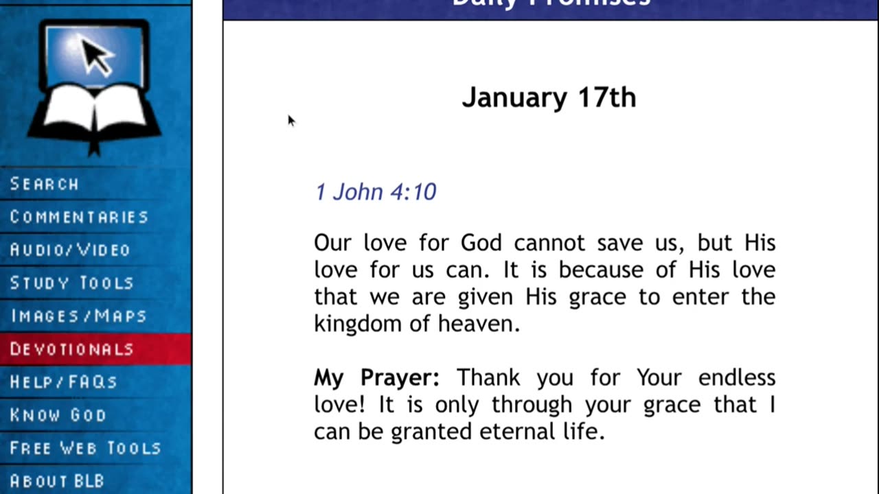 BLB Daily Promises January 17