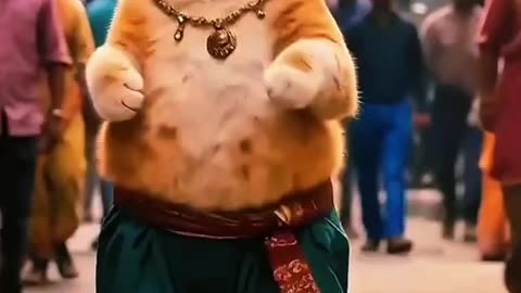 Cat Enjoys Indian Street Food and Shows Off Its Dance Moves