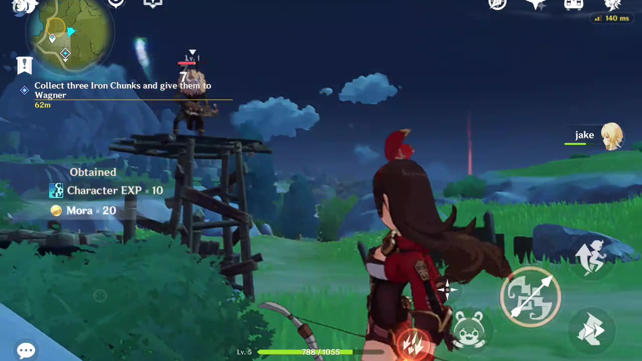Genshin impact collect three iron chunks side mission