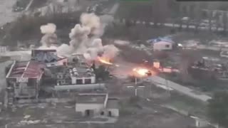 Russian Supply Truck Hits a Mine