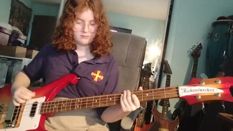 Something/Beatles bass play along by Cara.