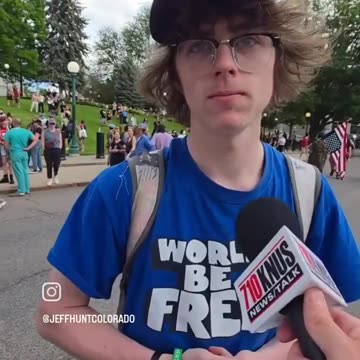 "No Kings" Protester Doesn't Know Why He Dislikes Trump