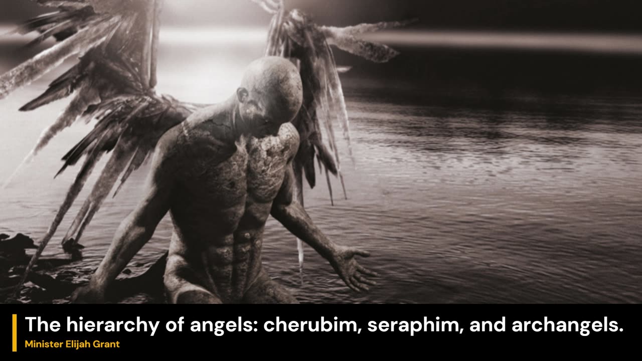 The hierarchy of angels—Cherubim, Seraphim, and Archangels.