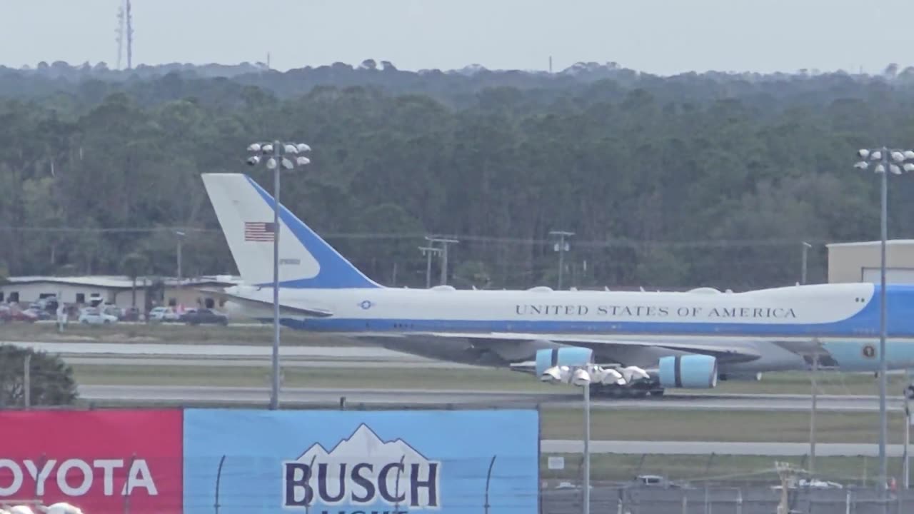 President Donald John Trump arriving at NASCAR