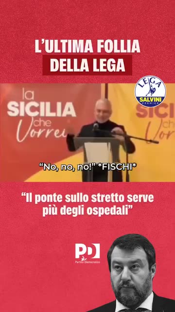 Roma - ​PONTE STRETTO. PD: FOLLIA, PER LA LEGA SERVE PIÙ DEGLI OSPEDALI (10.02.25)