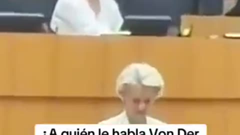 Literally no one shows up in the European Parliament to listen to Ursula Von Der Leyen