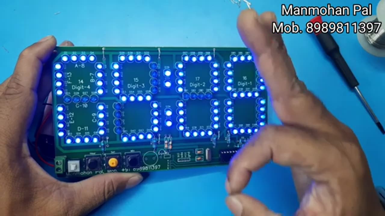 How to make 4 digit Seven segment LED Clock by Manmohan Pal diy kit