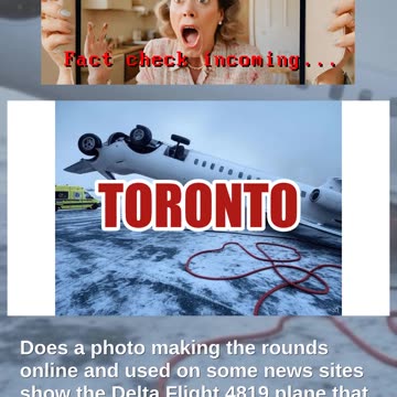 Fact Check: AI Photo Does NOT Show Overturned Delta Plane Involved In Toronto Airport Crash
