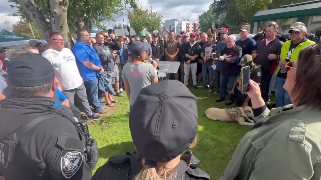 Activists try to drown out her words with sirens. But she won’t be silenced!