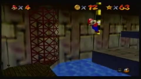 Super Mario 64 - Dire Dire Docks - Pole Jumping for Red Coins