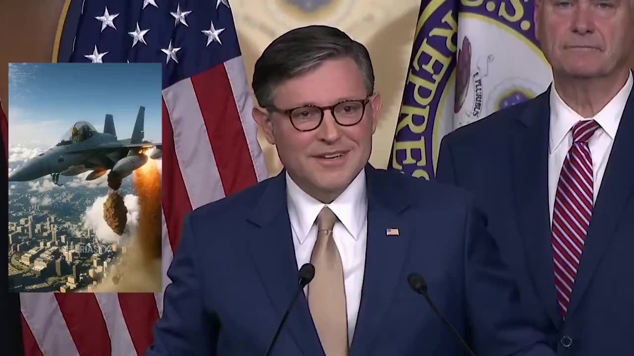 Mike Johnson was just asked why President Trump posted a video of him pooping on the American people