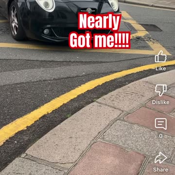 Driver nearly knocks me down