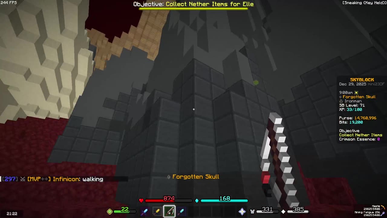 Hypixel Skyblock Ironman Grind - Daily Stream 2/365